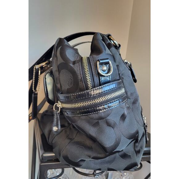 Coach Black Signature Sateen Diaper Bag With Pad Tote Bag Large A0969-13629 EUC - Picture 12 of 16